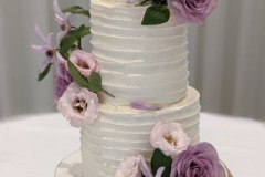 Luke & Gillian  - Buttercream and flowers wedding cake